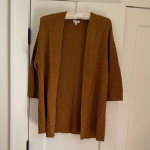 J. Jill Tan Open-Front Cardigan